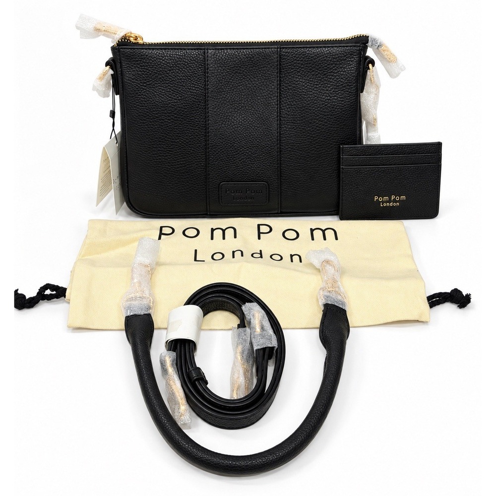 Pom Pom London City Slim Crossbody Bag & Car Holder Bundle Dust Bag NWT